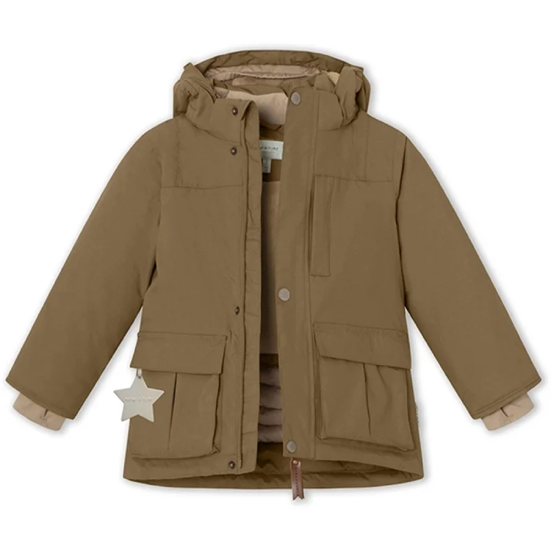 MINI A TURE Kastorio Fleece Winter Jacket Wood