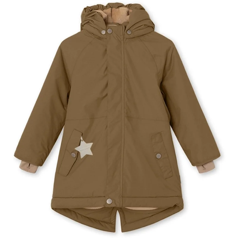 MINI A TURE Vikana Fleece Winter Jacket Wood