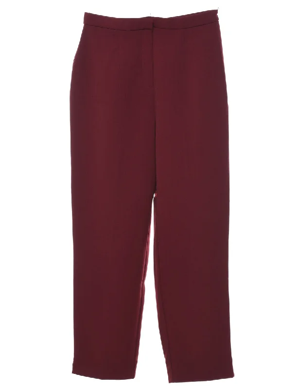 Worthington Maroon Trousers - W26 L27