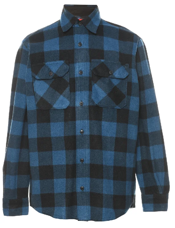 Wrangler Black & Blue Checked Shirt - S