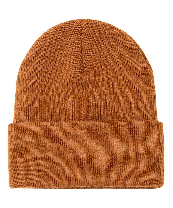 1501 - Yupoong Knit Cuffed Beanie | Caramel