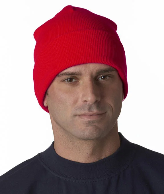 1501 - Yupoong Knit Cuffed Beanie | Red