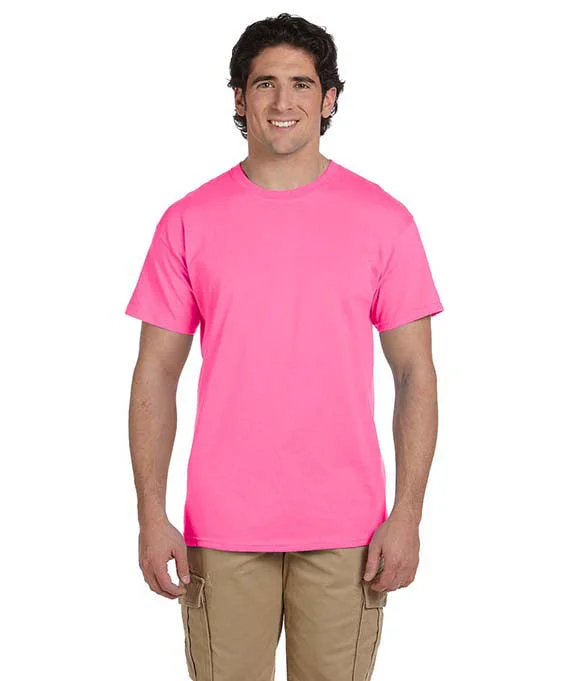 3930 - Fruit of the Loom Adult Heavy Cotton Short-sleeve T-Shirt | Neon Pink