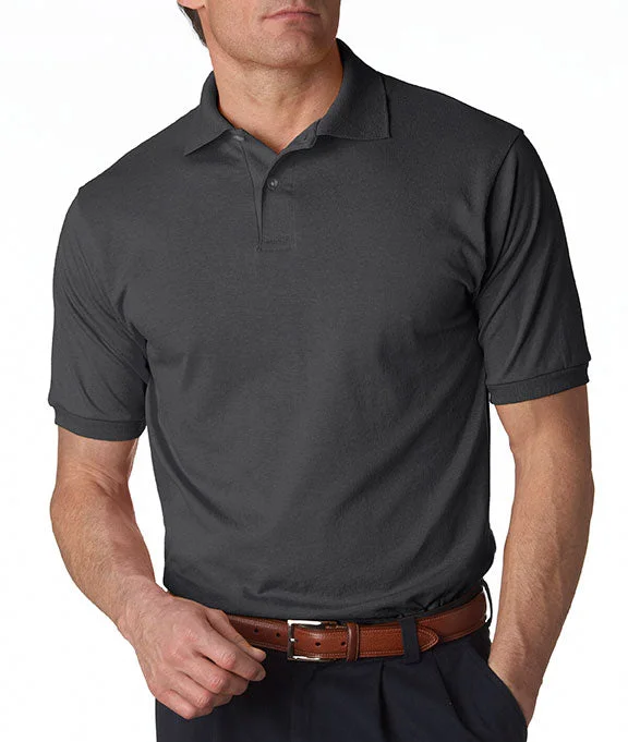 437 - Jerzees Adult SpotShield™ Jersey Polo Shirt | Charcoal