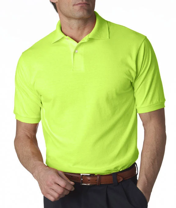 437 - Jerzees Adult SpotShield™ Jersey Polo Shirt | Safety Green