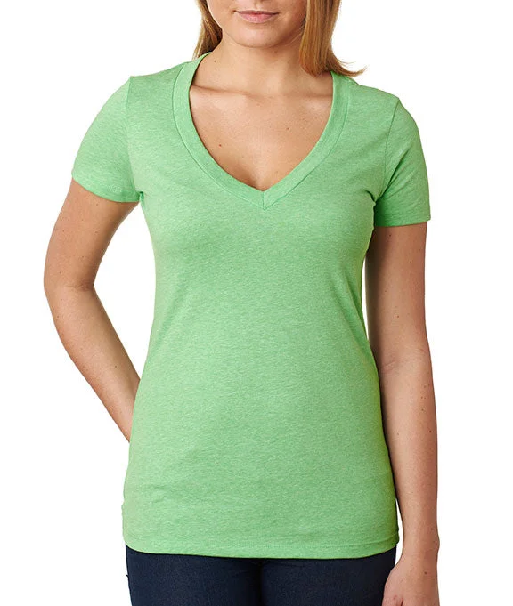 6640 - Next Level Ladies The CVC Deep V-Neck T-Shirt | Apple Green