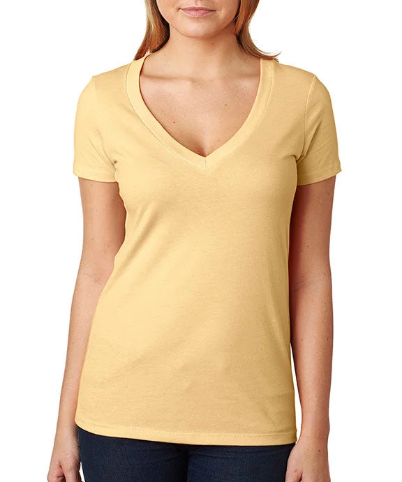 6640 - Next Level Ladies The CVC Deep V-Neck T-Shirt | Banana Cream