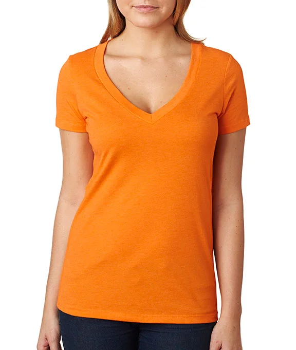 6640 - Next Level Ladies The CVC Deep V-Neck T-Shirt | Orange