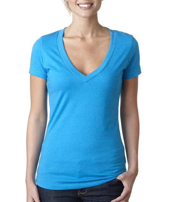 6640 - Next Level Ladies The CVC Deep V-Neck T-Shirt | Turquoise