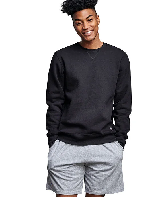 82RNSM - Russell Athletic Unisex Cotton Classic Crew Sweatshirt | Black