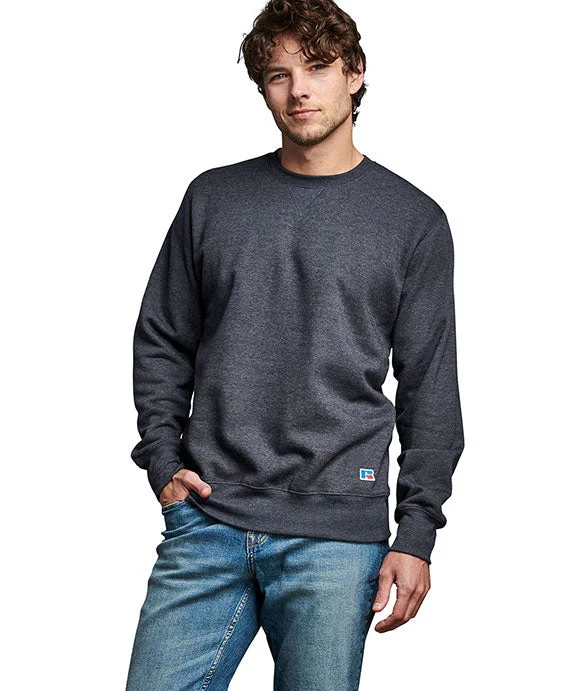 82RNSM - Russell Athletic Unisex Cotton Classic Crew Sweatshirt | Charcoal Heather