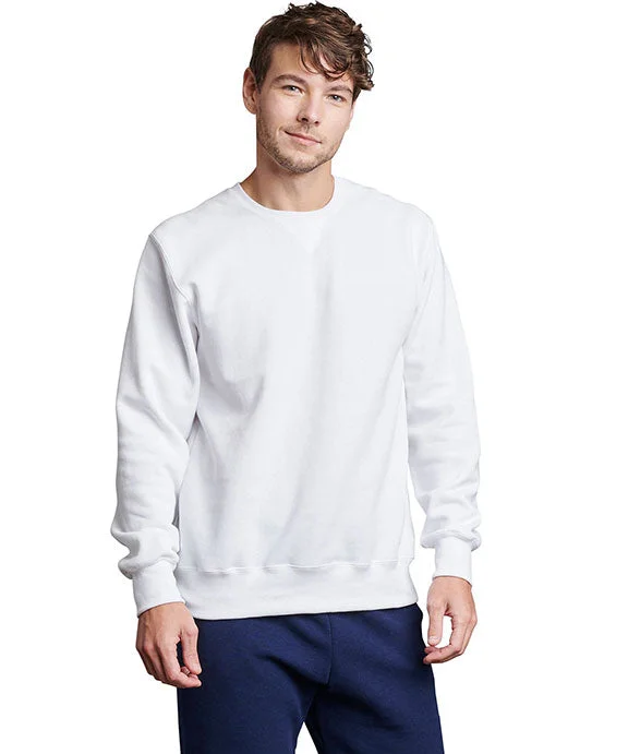 82RNSM - Russell Athletic Unisex Cotton Classic Crew Sweatshirt | White