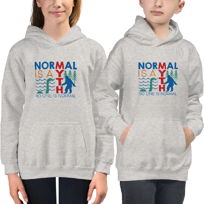 Normal is a Myth (Bigfoot & Loch Ness Monster) Kid's Hoodie