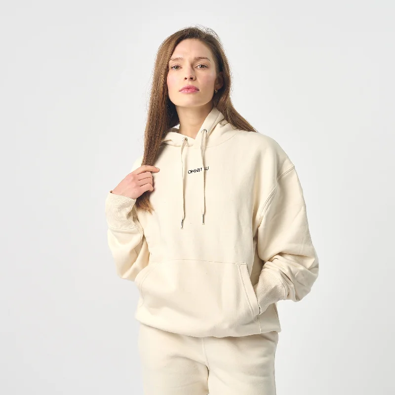 Omnitau Women's Oversized Organic Cotton Hoodie - Cream