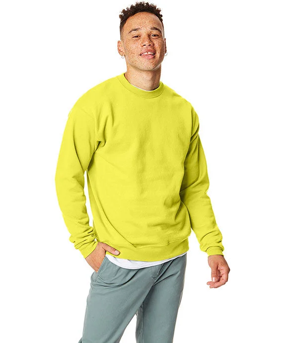 P160 - Hanes Adult ComfortBlend® EcoSmart® Crewneck Sweatshirt | Safety Green