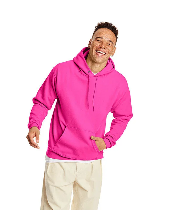 P170 - Hanes Adult ComfortBlend® EcoSmart® Hooded Pullover | Safety Pink