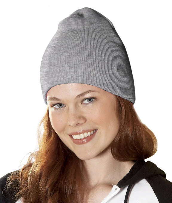 Y1500 - Yupoong Knit Beanie | Heather Grey