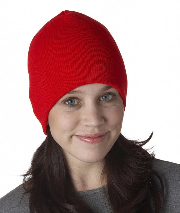 Y1500 - Yupoong Knit Beanie | Red