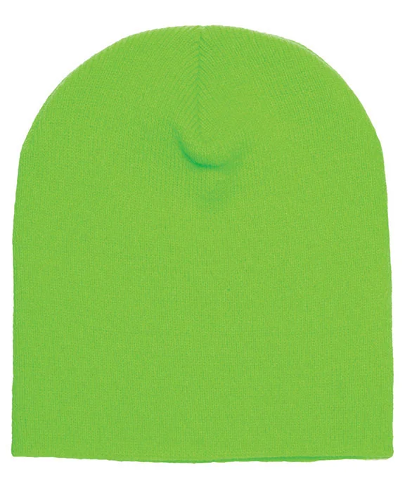 Y1500 - Yupoong Knit Beanie | Safety Green