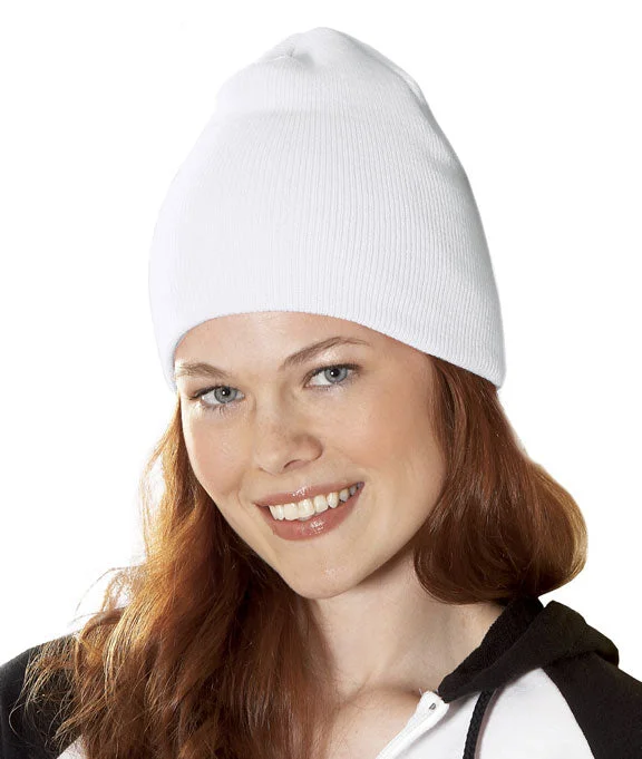 Y1500 - Yupoong Knit Beanie | White