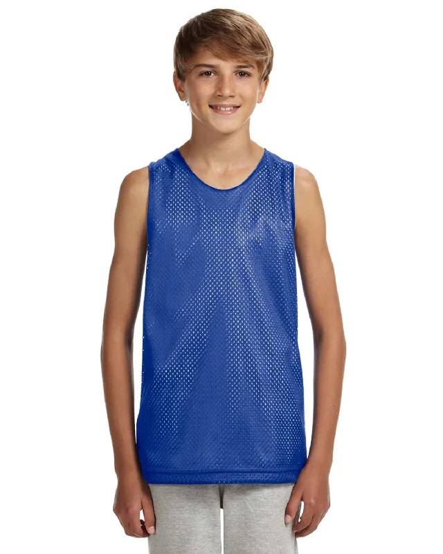 A4 N2206 Youth Reversible Mesh Tank