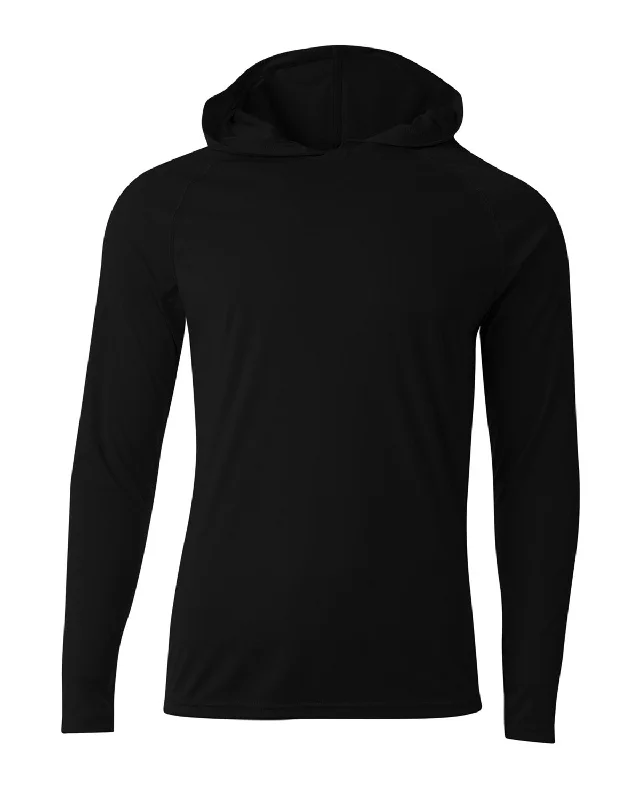 A4 N3409 Men's Cooling Performance Long-Sleeve Hooded T-shirt