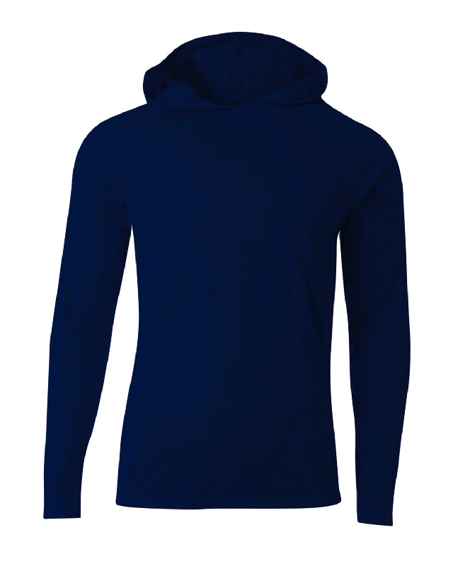 A4 N3409 Men's Cooling Performance Long-Sleeve Hooded T-shirt