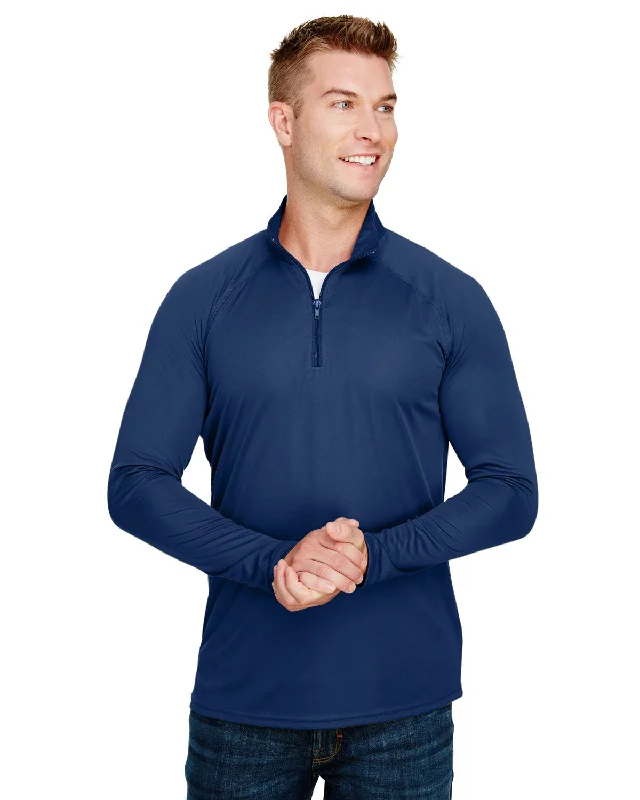 A4 N4268 Adult Daily Polyester 1/4 Zip