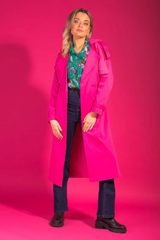 Lisa Cotton Trench Coat Pink