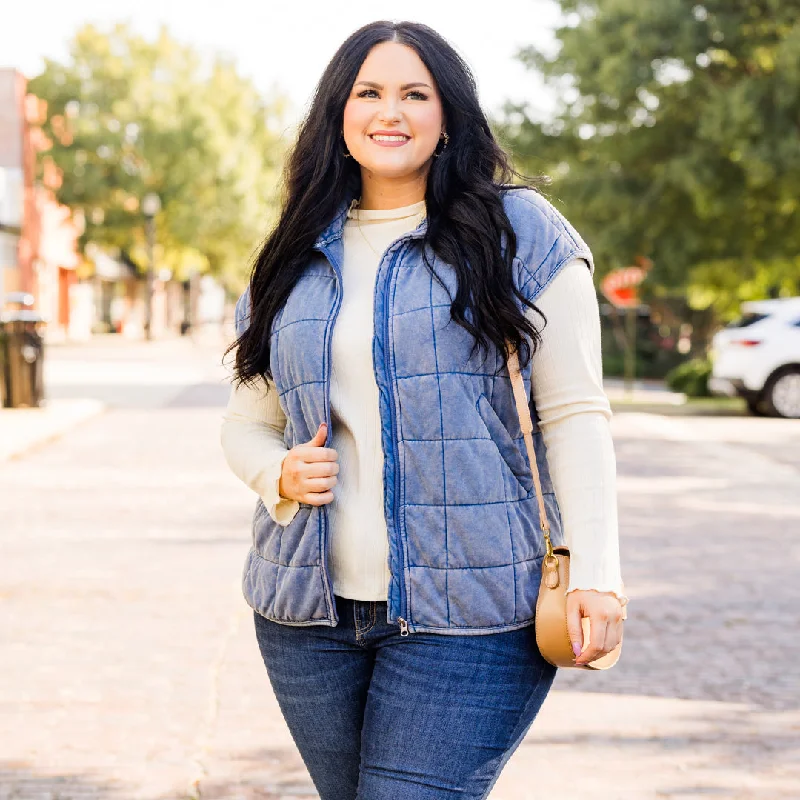 Harvest Haven Vest, Denim Blue