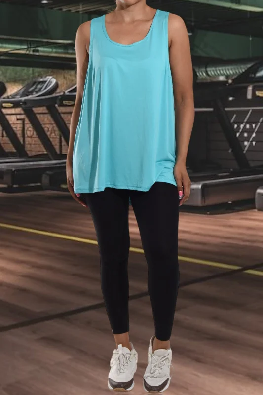 Plain Blue Activewear Vest