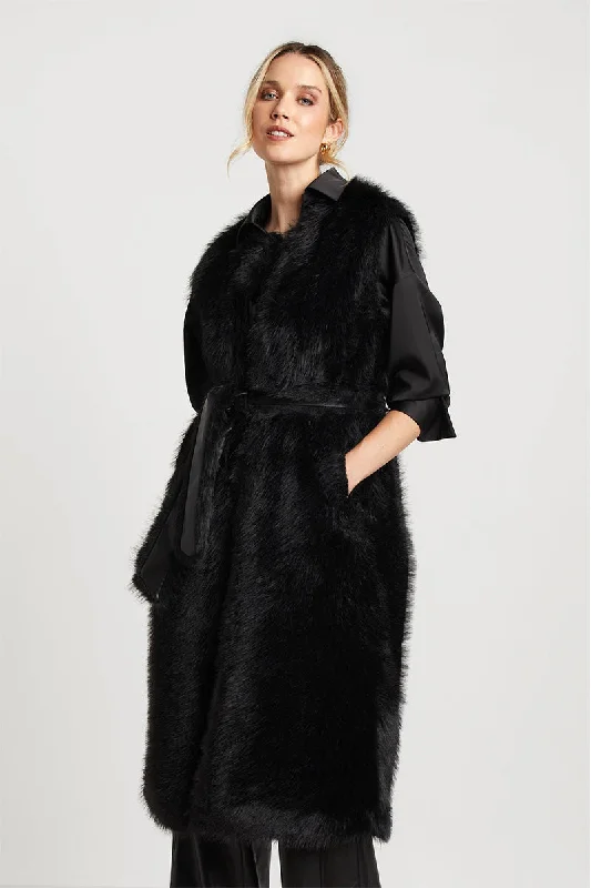 STEVIE LONG FAUX FUR VEST