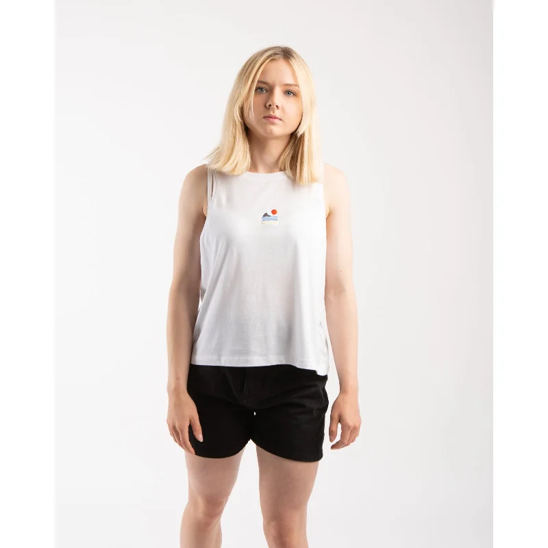 Bamboobay Sunset Shark Vest Top White