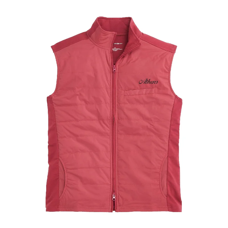 Athens Town Script Arven Vest - Earth Red