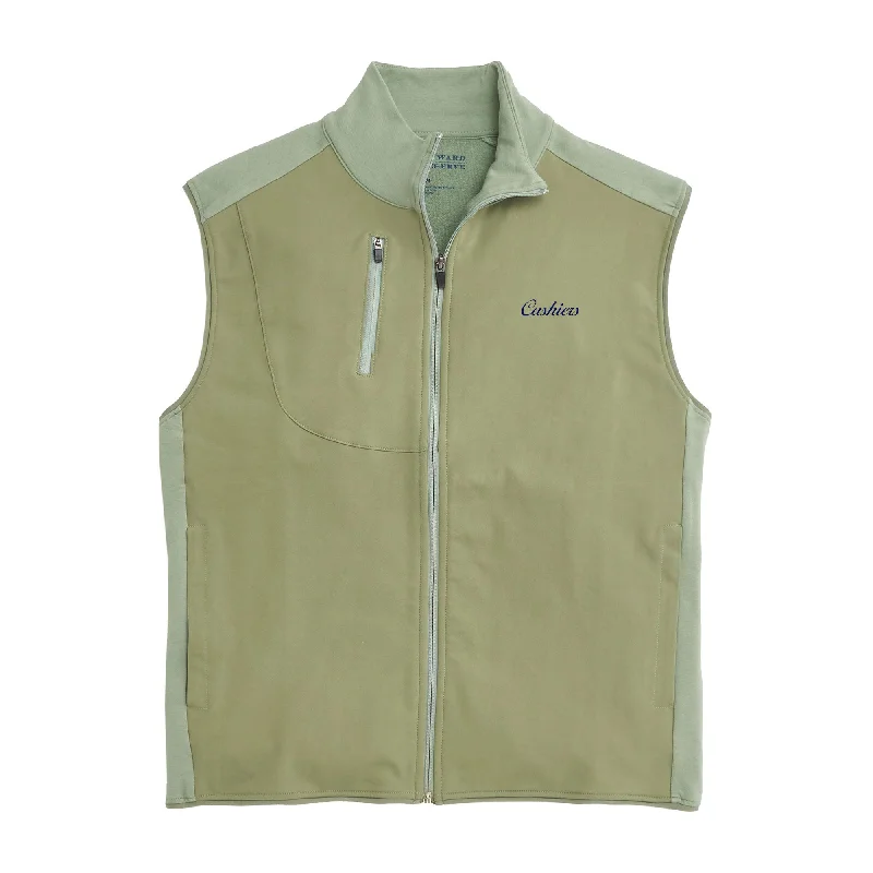 Cashiers Town Script Summit Micro French Terry Vest - Lilypad