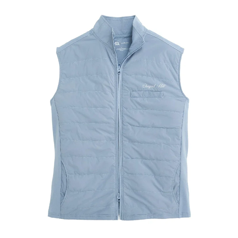 Chapel Hill Town Script Arven Vest - Dusty Blue