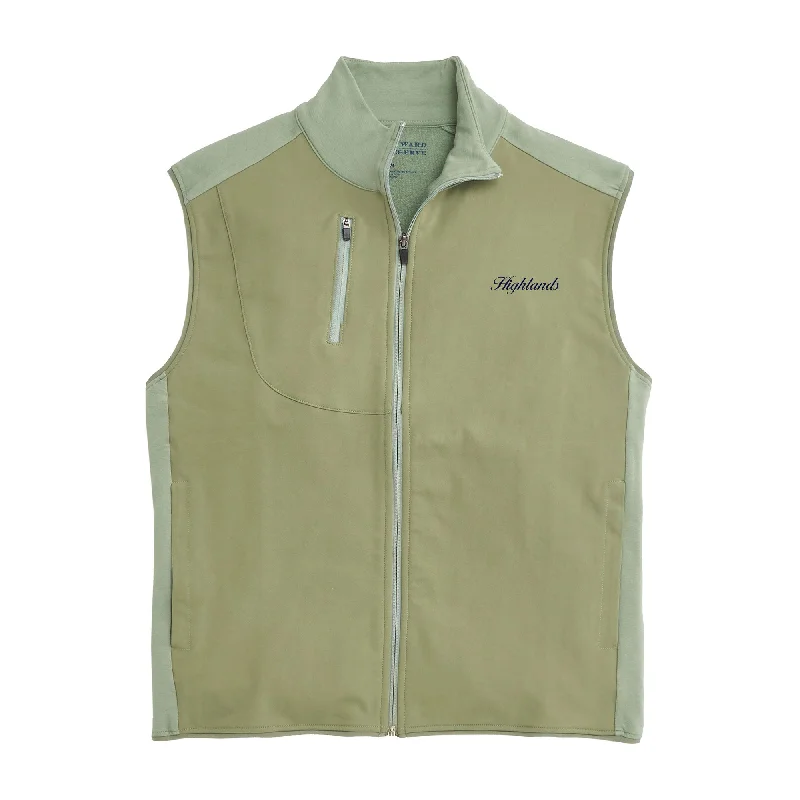 Highlands Town Script Summit Micro French Terry Vest - Lilypad