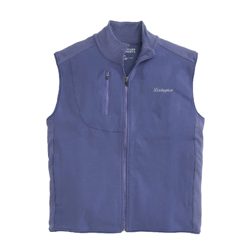 Lexington Town Script Summit Micro French Terry Vest - Blue Indigo