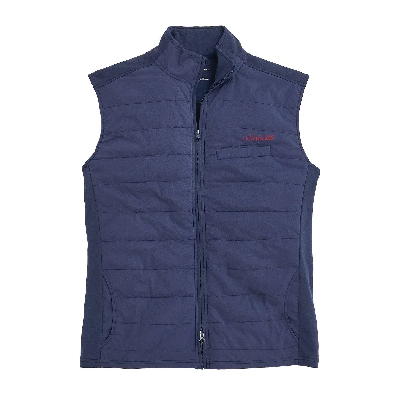 Nashville Town Script Arven Vest - Classic Navy