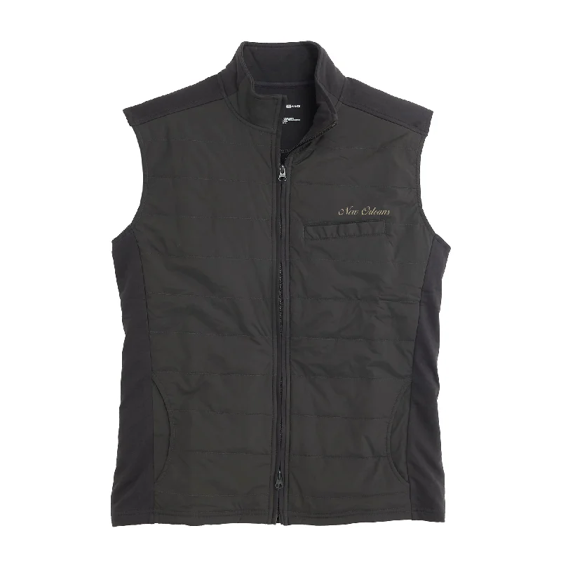 New Orleans Town Script Arven Vest - Black