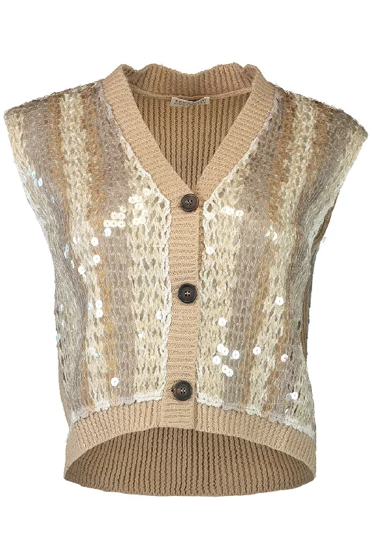 Sequin Stripe Vest