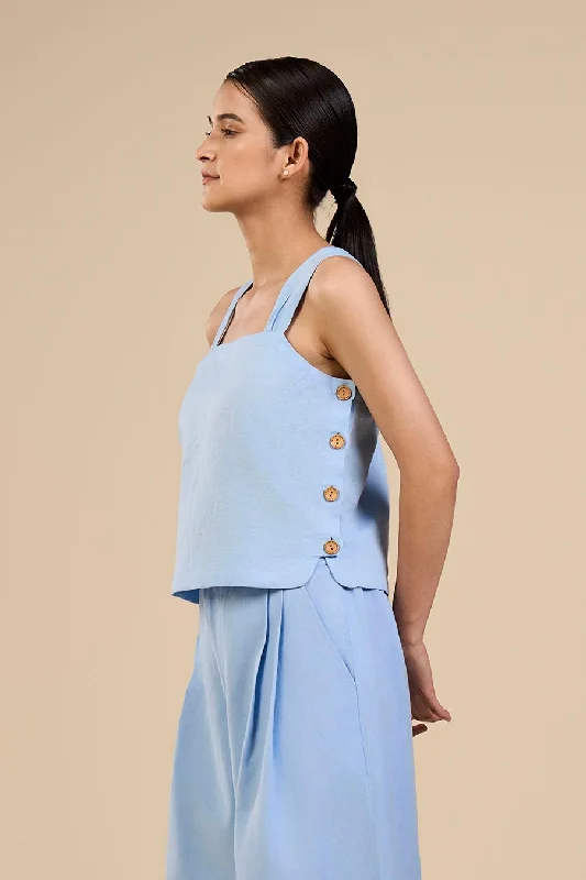 Ice Blue Dewdrop Camisole Top