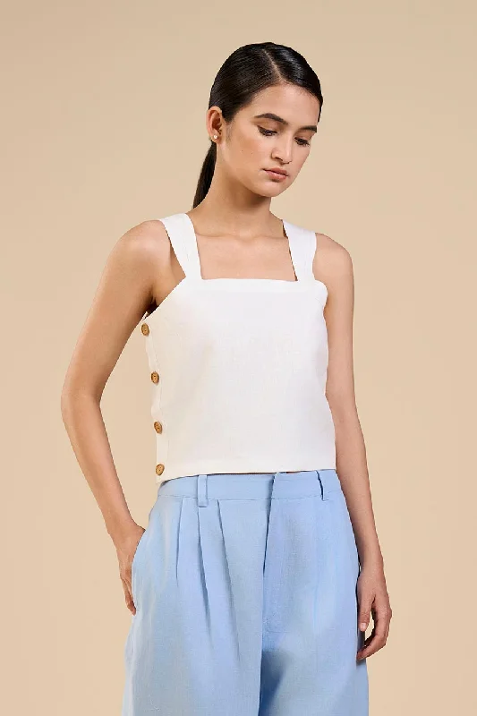 White Dewdrop Camisole Top