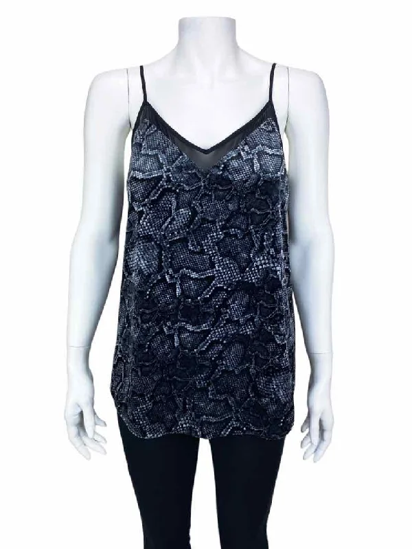 1. State, Women's Snakeskin Velvet Camisole, Black/Grey, Size S