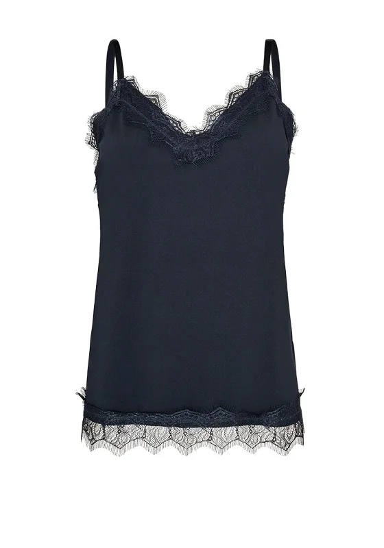 FREEQUENT Bicco Lace Cami Top, Black