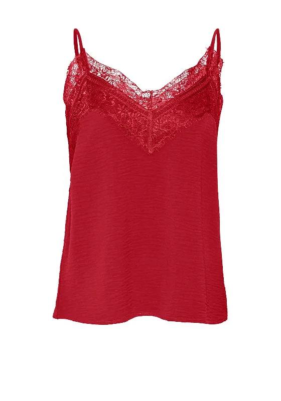 Vero Moda Alva Singlet Lace Camisole, Red