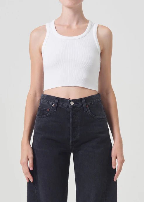 AGolde - Poppy Cropped Tank in White