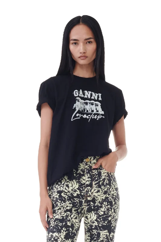 GANNI - Puppy Love Jersey Black