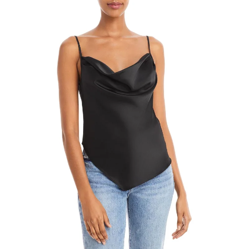 Ida Womens Satin Cowlneck Cami