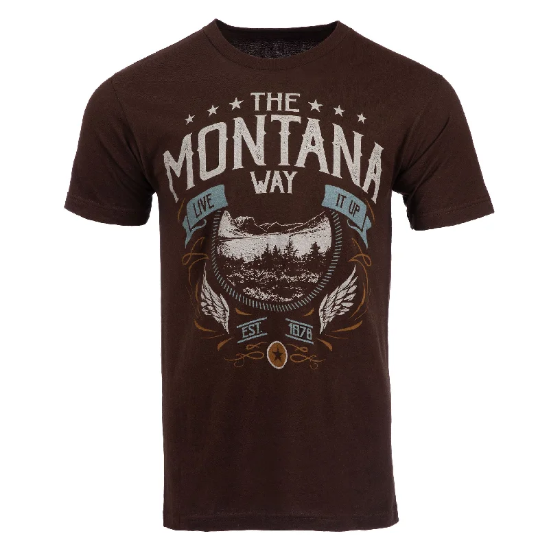 Live Free Tee in Brown